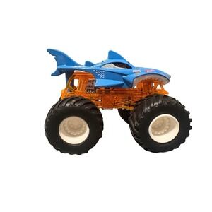 Hot Wheels Monster Jam Shark Wreak Monster Truck - Blue & Orange 1/64 1:64 Scale